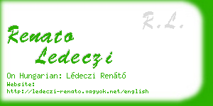 renato ledeczi business card